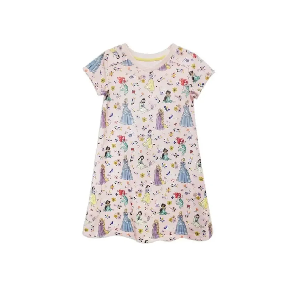 Disney Princess Cinderella Snow White Mulan Short Sleeve Nightshirt Size 9/10
